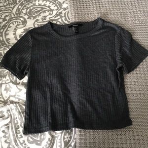 Cropped Dark Grey Shirt